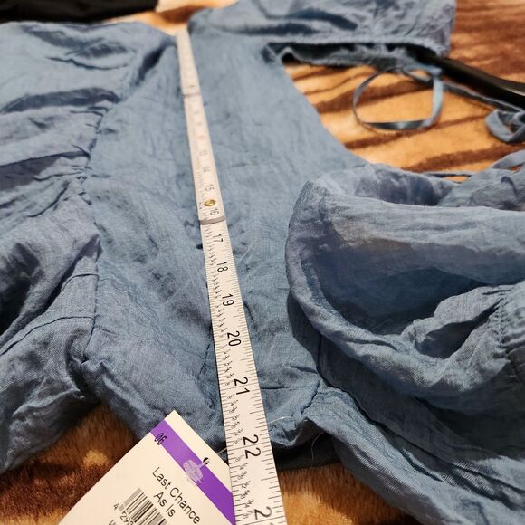 Melrose and Market top Size XXL Smoke Blue Color Open Back Lightweight - Picture 6 of 11